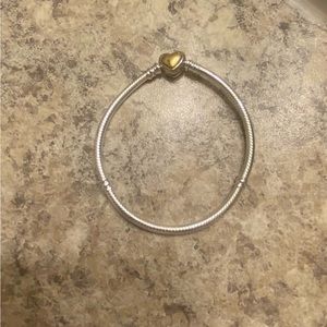 Pandora golden heart clasp bracelet